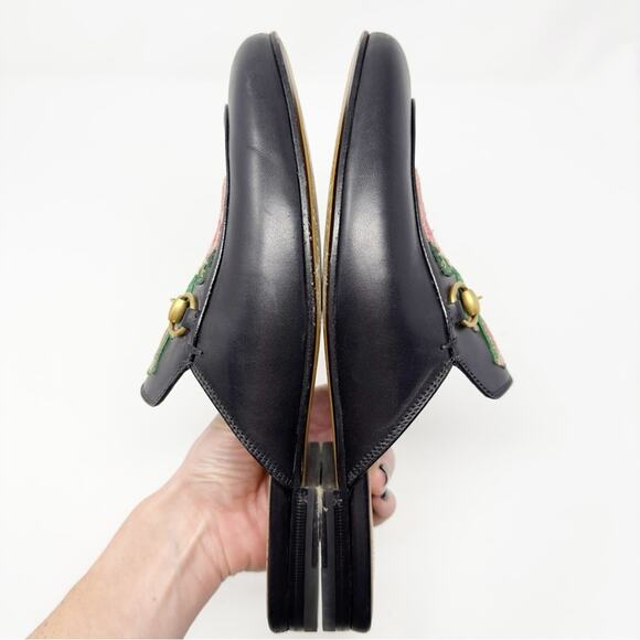 Gucci Princetown Flower Embroidered Loafers Mules 38.5 - Picture 7 of 10